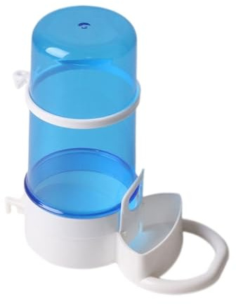 CreatsGoss Piccolo piatto per cibo per animali domestici, coniglio, porcellino d'India, riccio, scoiattolo, mangiatoia per uccelli, ciotola per criceti, topi, alimentatore automatico (blu)