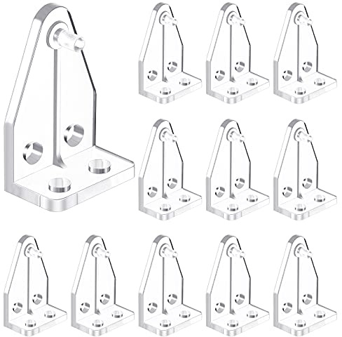 Jetec 12 Pieces Blinds Hold Down Brackets 1 Inch Mini Clear Plastic Hooks Door Blind Bottom Bracket Holder Blind Bottom Rail Hold Clips Replacements for Horizontal Blinds Shades Windows Doors