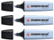 Stabilo Boss Textmarker Original Pastell, Keilspitze, 2-5 mm, Pastellblau, 3 Stück