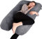 PinkFroggie Almohada para Embarazadas,Almohada de Cuerpo Entero en Forma de U y Soporte para la Maternidad,Cojin Embarazada Multifuncion Funda Desenfundable y Lavable