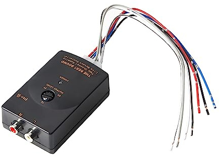 NuIth Car Audio Speaker Wire to RCA Line Output Converter, 2-Channel High to Low RCA Converter for Adding Amplifier Subwoofer to Stock Stereo