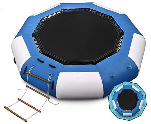 Trampoline D'eau Gonflable, Deep Sea Trampoline D'eau Gonflable, Piscine D'été Pour Enfants Adultes, Lac De Natation,avec Echelle Et Gonfleur Electrique, Pour Que Les Enfants Et Les Adulte(Size:6.5ft)
