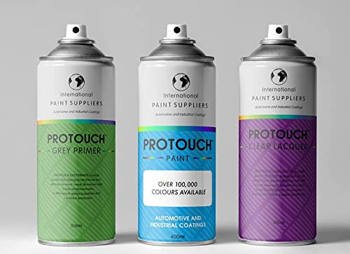 PROTOUCH Car Paint Touch Up Kit - Perfect Match by Colour Code - Aerosol Touch Up Bottle with Brush - Paint Spray, Primer, Lacquer