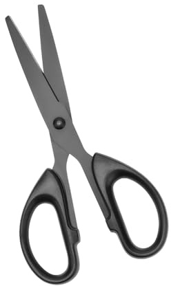Office Scissors 6 Black Metal All Purpose Straight Small Scissors