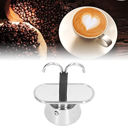 LeGDOr Stovetop Espresso Maker, Moka Pot 100ml Dual Pipe Stainless Steel Durable Food Grade Anti Scald Nonslip Thickened Strainer Widely Used Mocha Pot