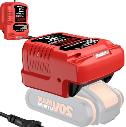 Schnellladegerät Ersatz für Worx 18V/20V Ladestation mit LED-Anzeige Kompatibel mit Worx 20V Akku WA3551. WA3572, WA3553, WX390, WX176, WX178 Akku