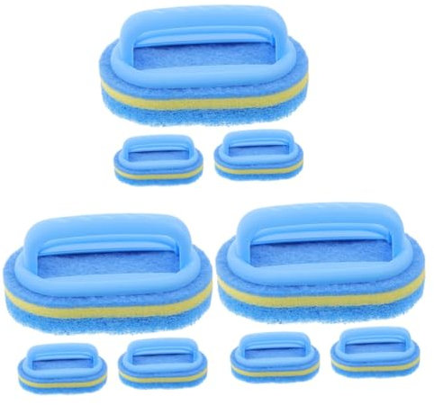 Healeved 9 Pz pennello di spugna lavello servirsi detergente bagno cucina lavartice azul spazzola in spugna per vasca da bagno spugne da per la pulizia spugne per la pulizia p.s Blue