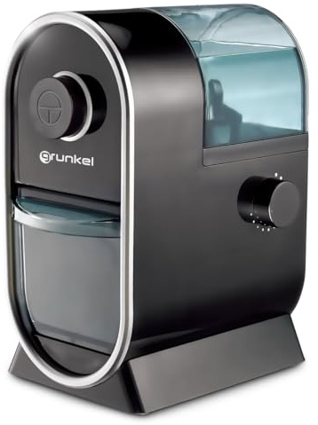 Grunkel - Kaffekvarn, nötter och kryddor elektrisk med tryckknapp, intensitetshjul och halkfri bas - MO-AROMA3 - Kapacitet 60 gr, blad i rostfritt stål - 120 W