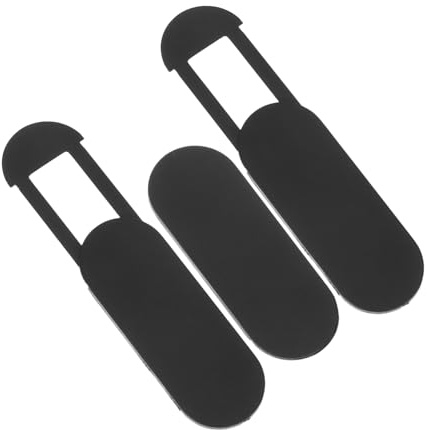 Webcam Lens Cover Slide 3 Pcs Black Abs Privacy Cover