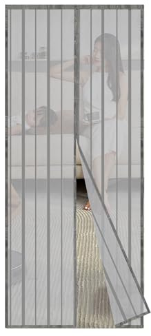 Sekey Magnet Fliegengitter Balkontür ohne Bohren, Türvorhang Fliegenschutz Schiebetür, Insektenschutz Vorhang Tür durch leichte Montage 70x210cm