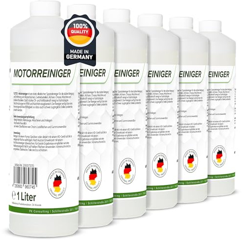 Flotex® Motorreiniger - 6x1L Konzentrat – Reiniger-Konzentrat für den Motor - Motorraum Reiniger & Entfetter - Motorsystemreiniger & Pflege von Auto, Motorrad & Anderen Kfz