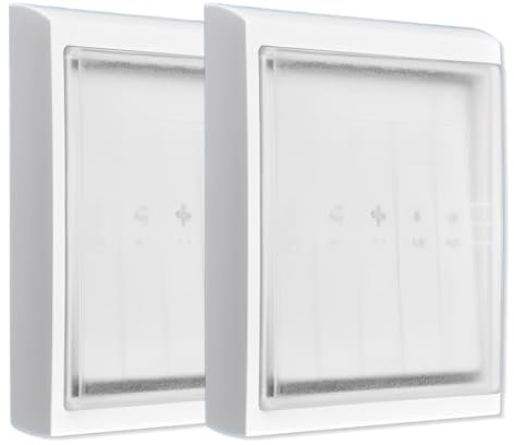 2 unidades protector enchufe exterior, Silicona protector enchufe exterior, cubre interruptor blanco, presión directa, sin necesidad de abrir la tapa, impermeable y a prueba de polvo.