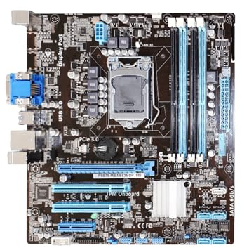 WLTDYZZLDN Scheda Madre Fit for ASUS P8B75-M con chipset Intel B75 LGA 1155 Socket CPU 4×DDR3 DIMM 32GB PCI-E 3.0 for Core i7 i5 i3 Motherboard