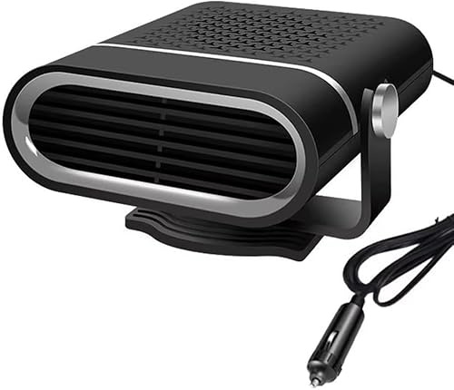 AIMXGBPS Calefactor Coche para BMW 3er 320e 330e 330i M340i M3340d, 12V 24V Calentador Coche Portátil, Calefactor Coche Portátil y Portátil Descongelador Parabrisas,Black-12V