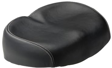 Schwinn Comfort Bike Seat for Men and Women, Soft Foam Padding, Replacement Saddle Fits All Adult Bikes with Standard Seatpost, Noseless and No-Pressure, Black