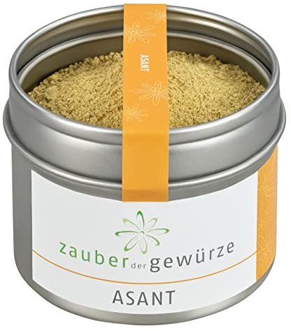 Zauber der Gewürze Asant Gewürz, Asant- Pulver, Asafoetida Gewürz, ayurvedische Gewürze, ideal für die indische Küche, Premium-Qualität, 70 g