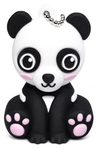 Ulticool - Panda Joli Ours 8 GB USB - Flash Drive 8 Go - Mémoire Stick Stockage de Données - Clé Design Unique et Original - Blanc Noir Rose