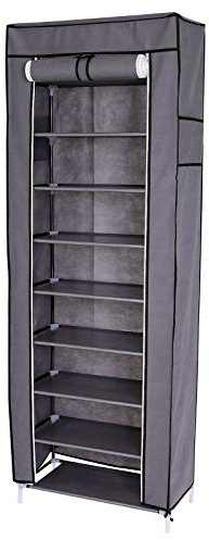dibea Faltschrank schmal mit Vlieshülle 60x160x30 cm, grau