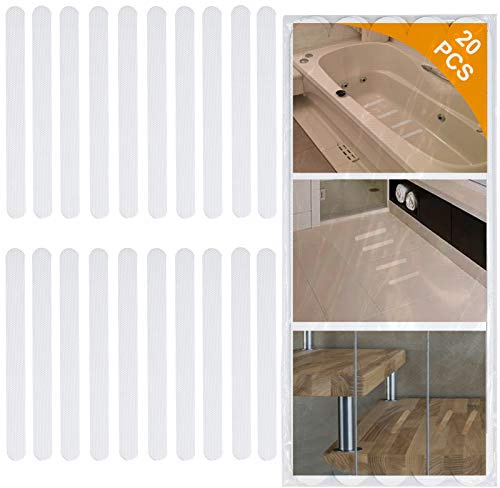 20 Pack Non Slip Bath Tub Stickers Strips, Anti Slip Shower Treads, Bath Safety Stickers Tape, Slip Resistant Decals for Tub Pools Floor Bathrooms Stairs to Prevent Slippery
