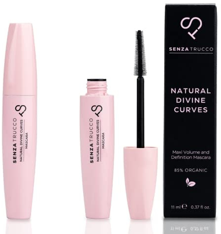 Mascara Naturale - Volume & Curvatura - Vegano, Senza Siliconi - Ciglia Definite e Morbide - Formula Delicata per Occhi Sensibili - Bio