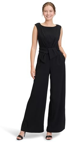Vera Mont Damen Jumpsuit mit weitem Bein Schwarz,40