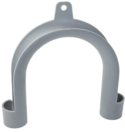 Gancio per tubo di scarico a forma di U per lavatrice WH41X10133, accessori di ricambio grigi