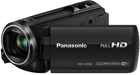Panasonic HC-V250EB-K Full HD Camcorder - Black (90x Intelligent Zoom, Power OIS, Wi-Fi, NFC) (New for 2014) (Renewed)