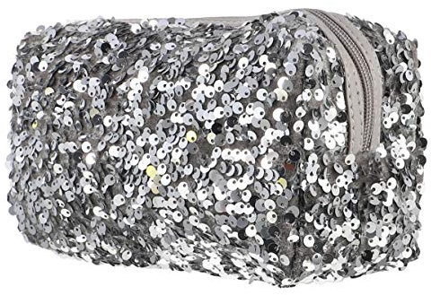 PLAFOPE Kosmetiktasche Pailletten Quadratisch Groß Kosmetik Aufbewahrungstasche Damen Reise Kulturbeutel Tragbar Mit Reißverschluss