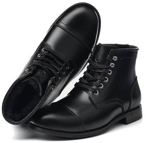 SL-Saint Handgemachte weiche Zehe Herren Klassische Stiefel Wasserdicht-Leder Kuhfell/Wolle Mode Winterschuhe