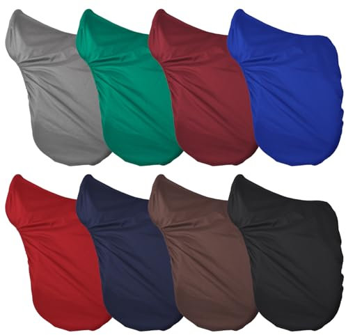 KAADUU Pferdesattelbezug, Sattelbezug Dressur, Sattelüberzug Englisch, Western Sattelbezug, Englische Satteldecke, Dressursattelbezug, Westernsattelbezug Tasche (Rot)