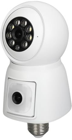 Fafeicy Light Bulb Camera Outdoor IP63 3MP Wireless Smart WiFi Motion Alarm Tracking Night Viewing for Home Security