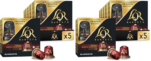 L'OR Barista Cápsulas Dobles de Café Barista | Intensidad 13 | 50 Cápsulas Compatibles con Cafeteras L'OR Barista - Amazon Exclusive (Paquete de 2)