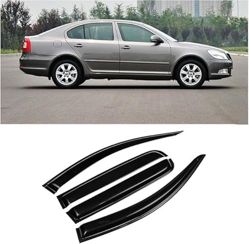 ZJIZOU Car Windabweiser Für Skoda Octavia 2007-2014 Limousine,Langlebig & Robust Leichte Installation Energieeinsparung Belüftung.