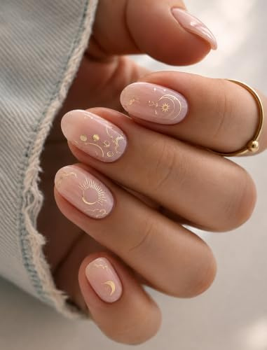 Wahrshei Nagelfolien | 20pcs Milky Ombre Nagelfolie Selbstklebend | UV Gel Nagelfolie | Gel Nail Stickers, Gellack Wraps für Nagel