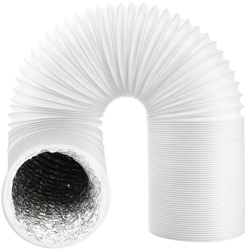 SPARES2GO Universeller Lüftungsschlauch für Klimaanlagen, PVC, Aluminiumfolien-isoliert, tragbarer Klimaanlagen-Abluftschlauch (125mm, 5 x 3m)