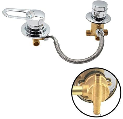 Solid Brass 2 Way Split Shower Diverter Valve for Bathroom Faucet Tap Cold & Hot Water Mixer for Shower Cabin/Steam Room