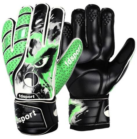 Guantes de portero de fútbol, antideslizantes, de látex, cómodos y resistentes al desgaste, para jóvenes y adultos, protección de dedos y muñecas, ideales para niños y niñas