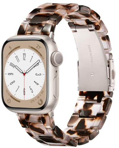 V.R.HOPE Bracelet léger et moderne en résine compatible avec Apple Watch Series 7/8/9/SE/10/46 mm, 45 mm, 44 mm, 42 mm, 41 mm, 40 mm, 38 mm, pour homme et femme, pour Apple Watch Ultra 49 mm Series 6