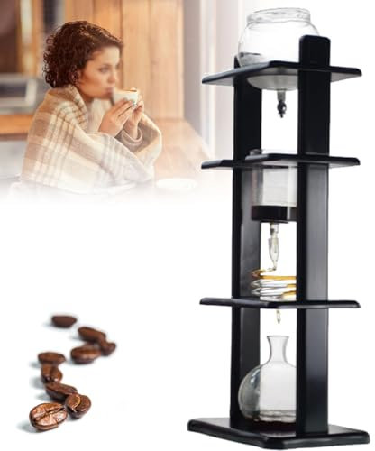 SFSLBFB Cafetera de Goteo frío de Torre, cafetera de Goteo Lento, 32 oz, Ideal para el hogar y la Oficina.