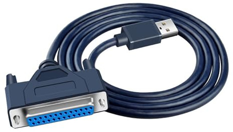 DEKKRYNFV USB A 1248 DB25 Impresora Paralela De 25 Pines Cable Adaptador Fácil Instalación Para Computadora Portátil PC De Escritorio Transferencia USB A Adaptador Paralelo