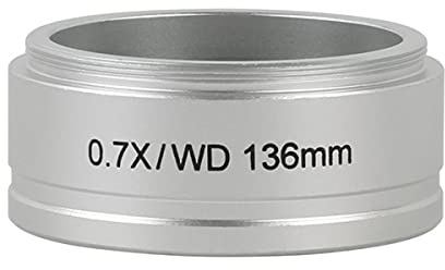 Accessori per microscopio, microscopio stereo trinoculare nero 8x50x. Zoom confattuale permanente durata e prestazioni affidabili (0.7x lens)