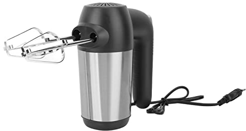 AKLOSIPY 450 W Mezcladora de Mano Eléctrica con Ajustes de 5 Velocidades y Batidora - Mezcladora de Acero Inoxidable Compacta Ideal para Cocinar y Cocinar Cocina