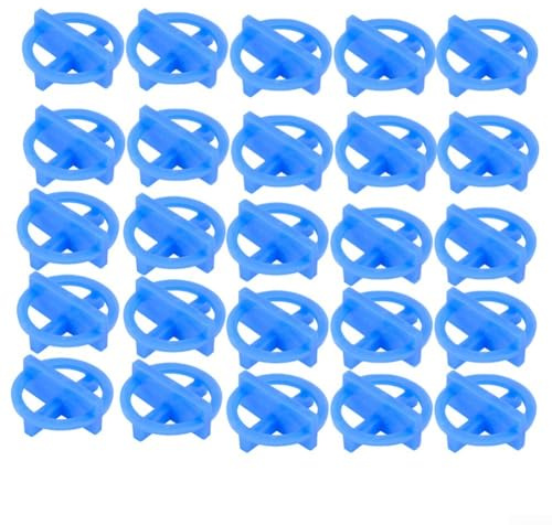 100 Stück Fliesen-Nivellier-Abstandshalter Clips und Keile für genaue Boden- und Wandflieseninstallation und Spaltmanagement (blau 3 mm)