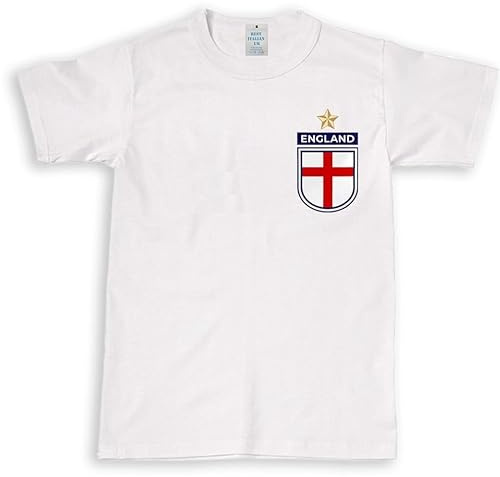 England Tshirt Tee Top World Cup 2026 Football Shield Design Mens Kids Unisex White