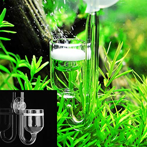 AMONIDA CO2-diffusor för Akvarium - Högtransparent Glasraffinör, Effektiv CO2-upplösning för Medelstort Till Stort Vattengräsfisktank, 1 Enhet