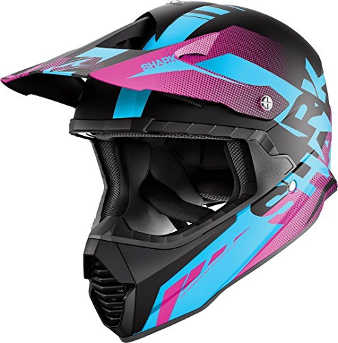 Shark Crosshelm Varial Anger schwarz blau violett KBV Größe S