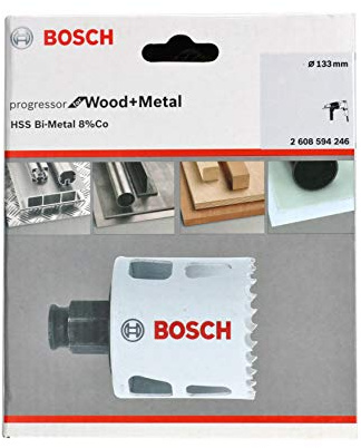 Bosch Professional Lochsäge BIM Progressor for Wood & Metal (für Holz und Metall, Ø 133 mm, Bohrzubehör)