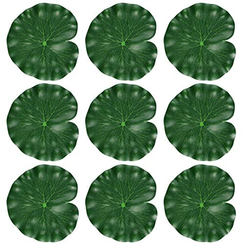 10 Stücke Künstliche Schwimmende Lotusblumen Blätter Realistische Seerose Pads für Hausgarten Terrasse Teich Aquarium Schwimmbad Hochzeitsfest