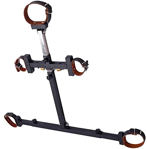 ROLOL SM Restraint Bein Spreizstange mit Fuß Fesseln,Leder Fußfesseln,Handschellen,Halsband,Spreizstange verstellbare,offenem Bein Restraint-Rahmen -Halsbänder