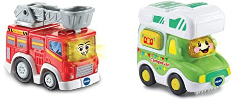 VTech Toot-Toot Drivers Fire Engine & Campervan | Interactive Toddlers Toys for Pretend Play with Lights & Sounds
